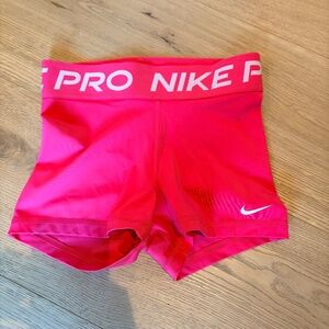 Nike Women's Pro Bright Pink Athletic Shorts